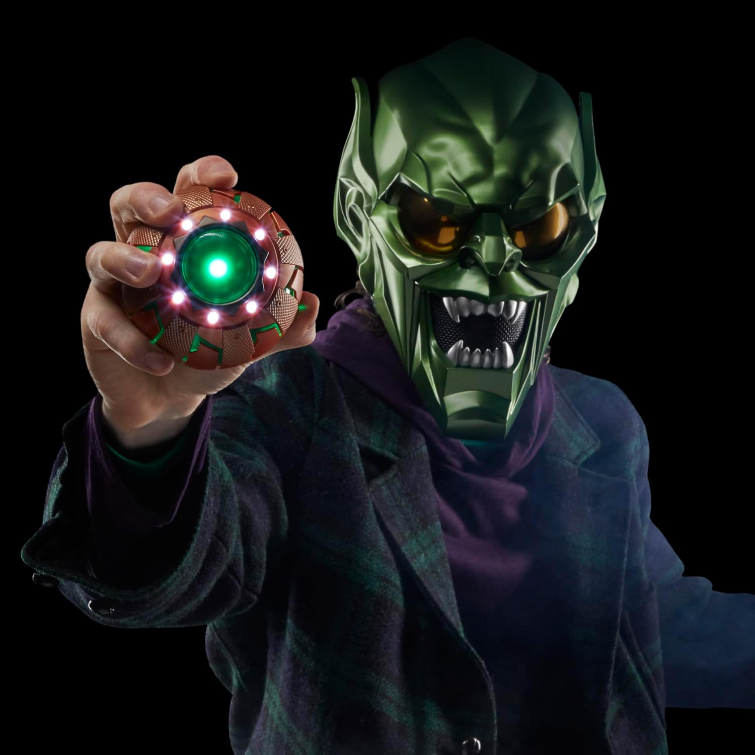 MARVEL Spider Man Green Goblin Electronic Pumpkin - Marvel Legends Series Collectible Roleplay Gear