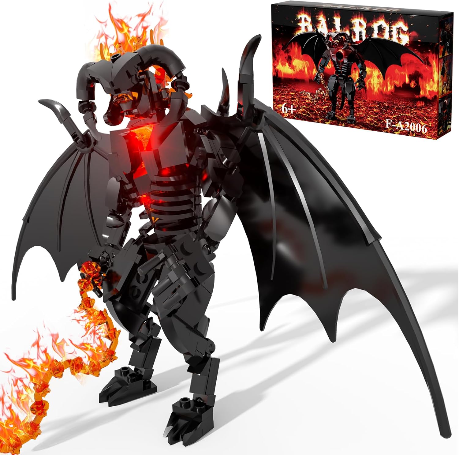 Balrog Building Block Set - Balrog of Moria Building Block Set - Lord Of The Ring Balrog Desk Toy