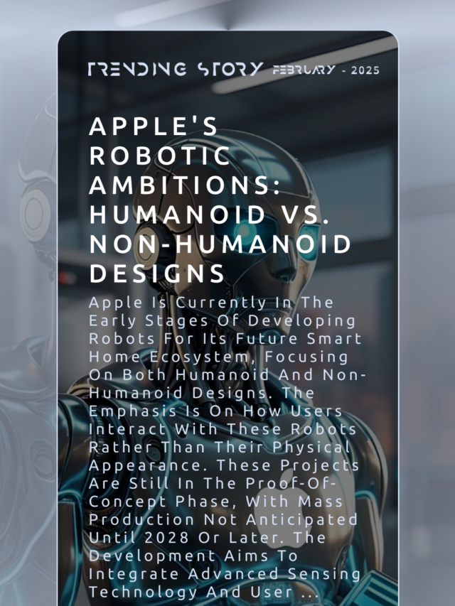 Apple’s Robotic Ambitions: Humanoid vs. Non-Humanoid Designs